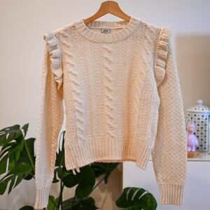 Pimkie Cream Knit Sweater – Size M